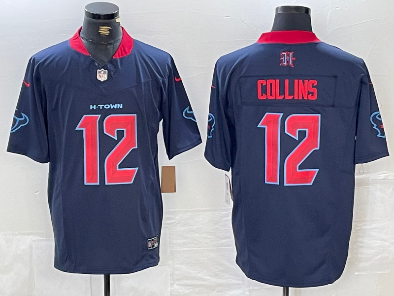 Men's Houston Texans Nico Collins #12 Navy 2nd Alternate Jersey